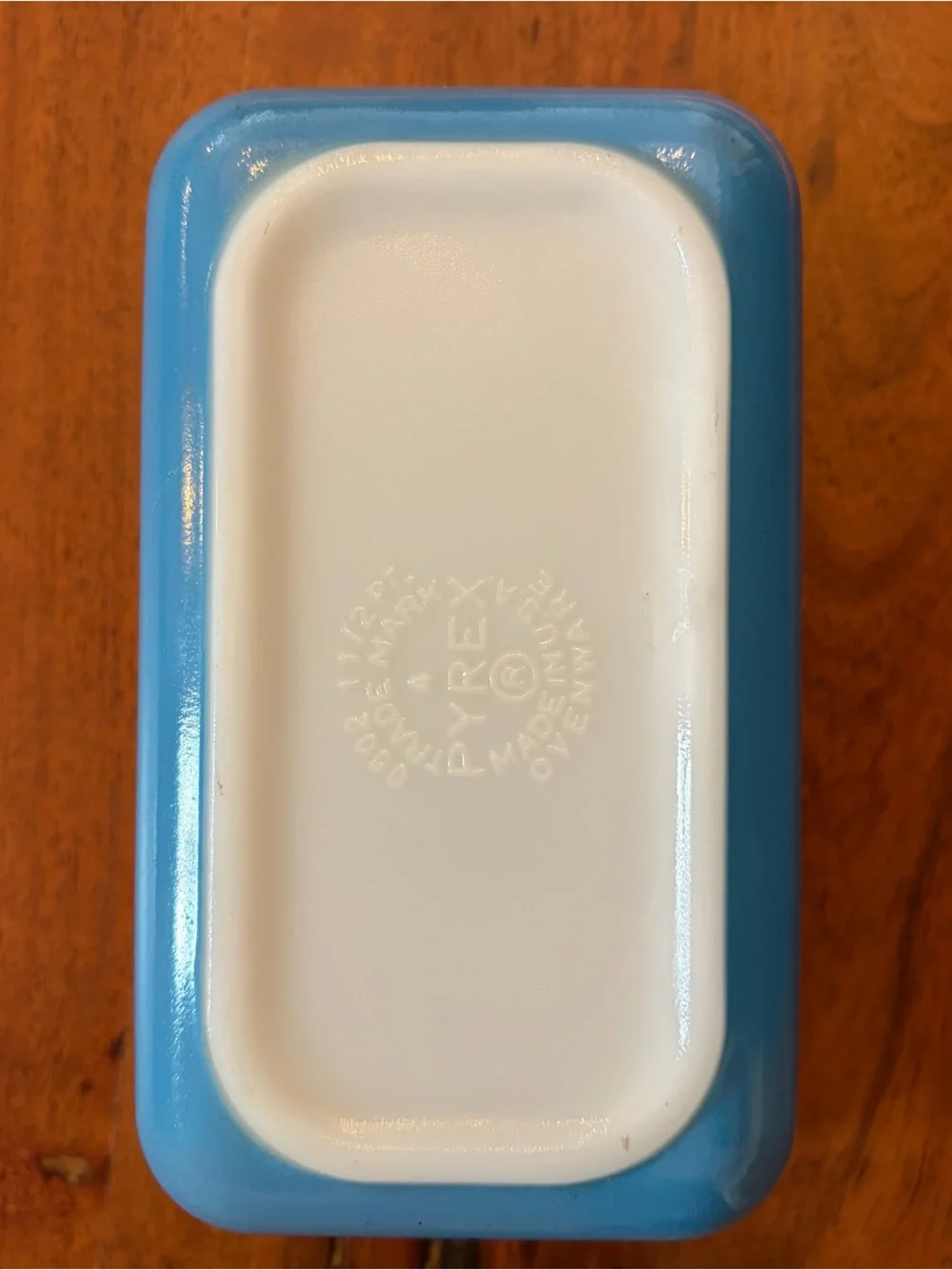 Vintage Pyrex 502 Blue Snowflake Garland Refrigerator Dish with Lid 1.5 pints